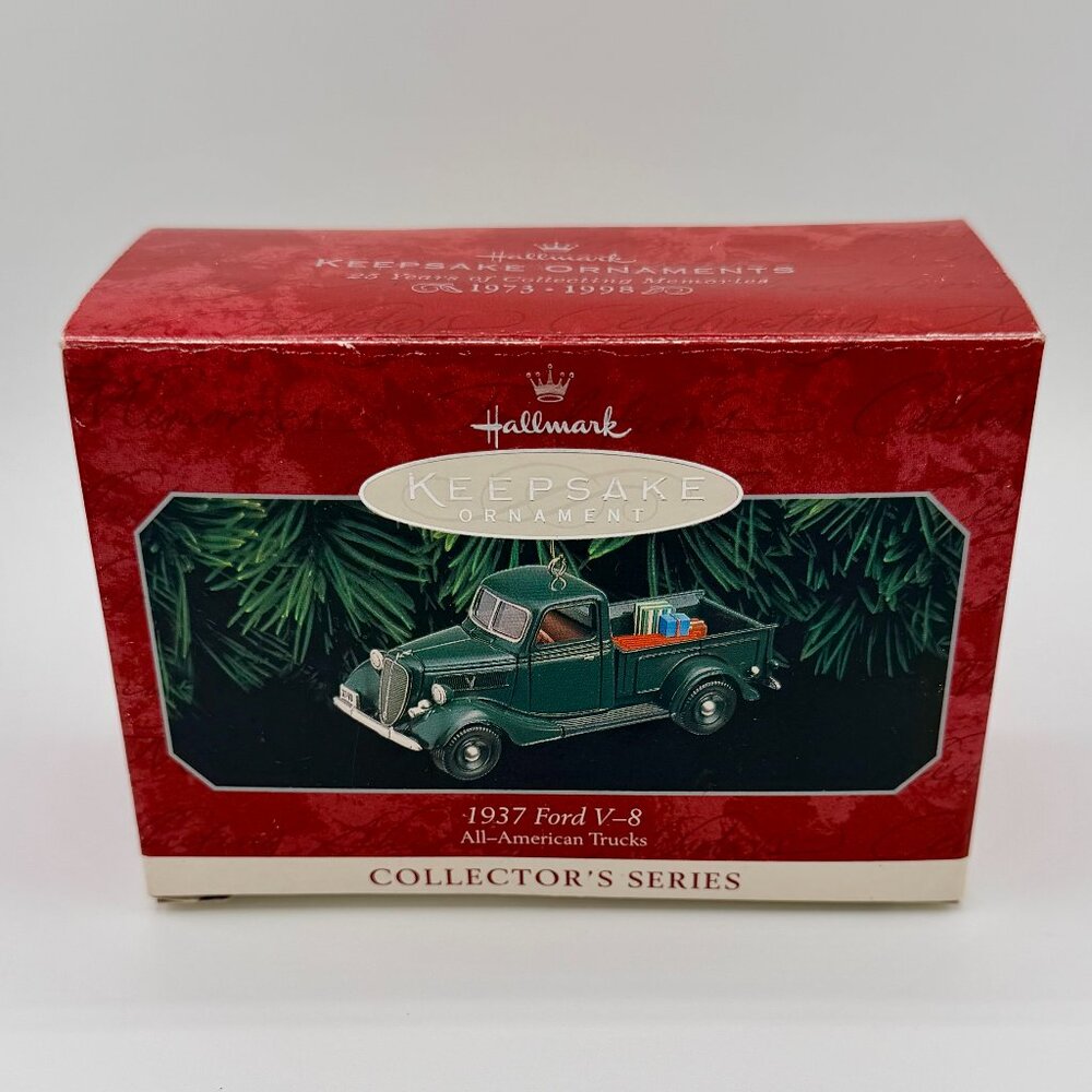 1998 Hallmark Keepsake Ornament - 1937 Ford V-8 Pickup - All-American Trucks #4